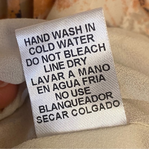 Entro Boho Dress Medium CreamTank Oversized Flowy - Picture 3 of 10